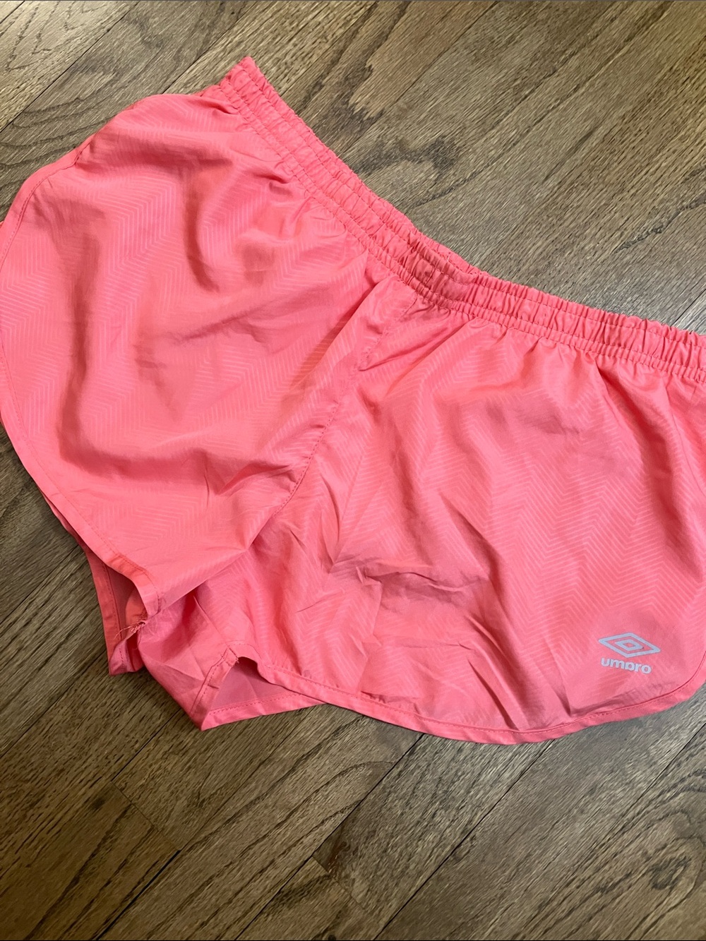 Umbro Coral-Pink Women's Athletic Running Shorts Retro Soccer